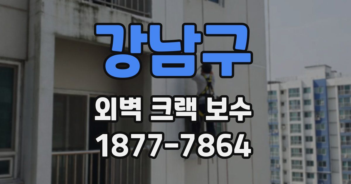 강남구 외벽 크랙 보수