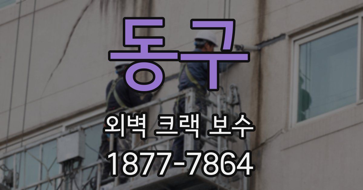 동구 외벽 크랙 보수
