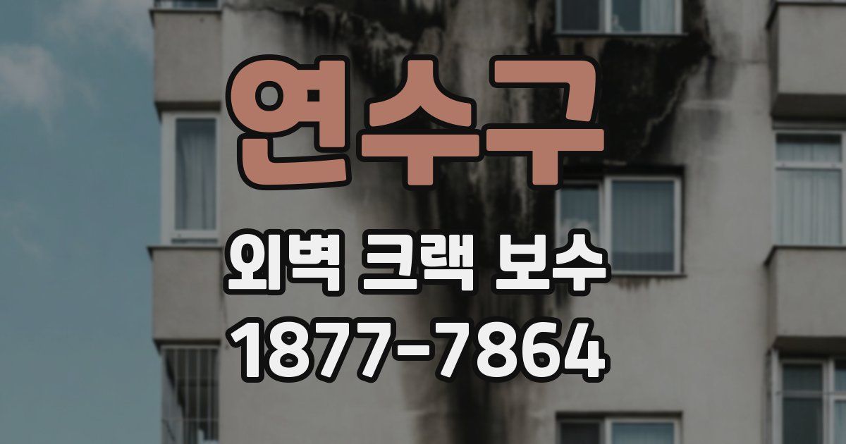 연수구 외벽 크랙 보수