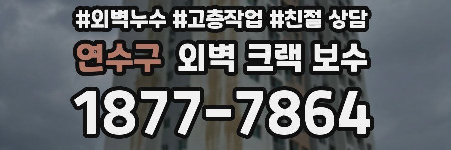연수구 외벽 크랙 보수