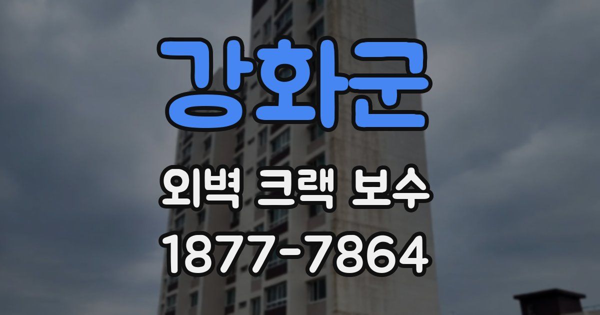 강화군 외벽 크랙 보수