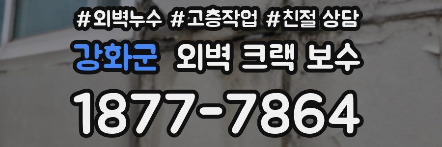 강화군 외벽 크랙 보수