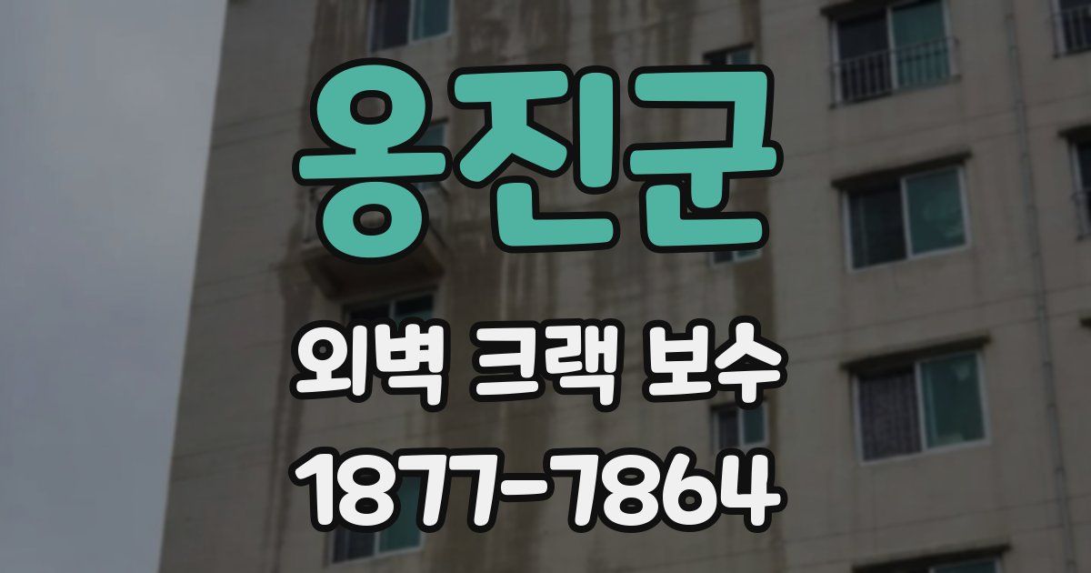 옹진군 외벽 크랙 보수