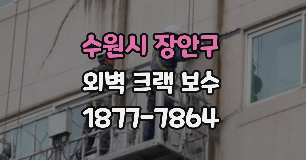 수원시 장안구 외벽 크랙 보수