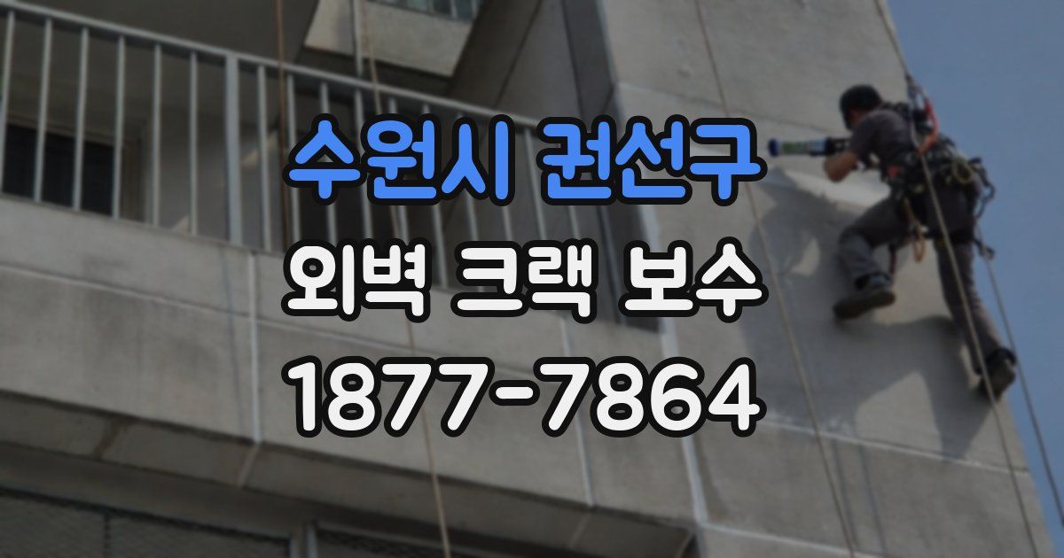 수원시 권선구 외벽 크랙 보수
