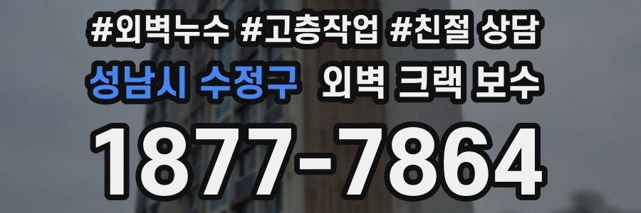 성남시 수정구 외벽 크랙 보수