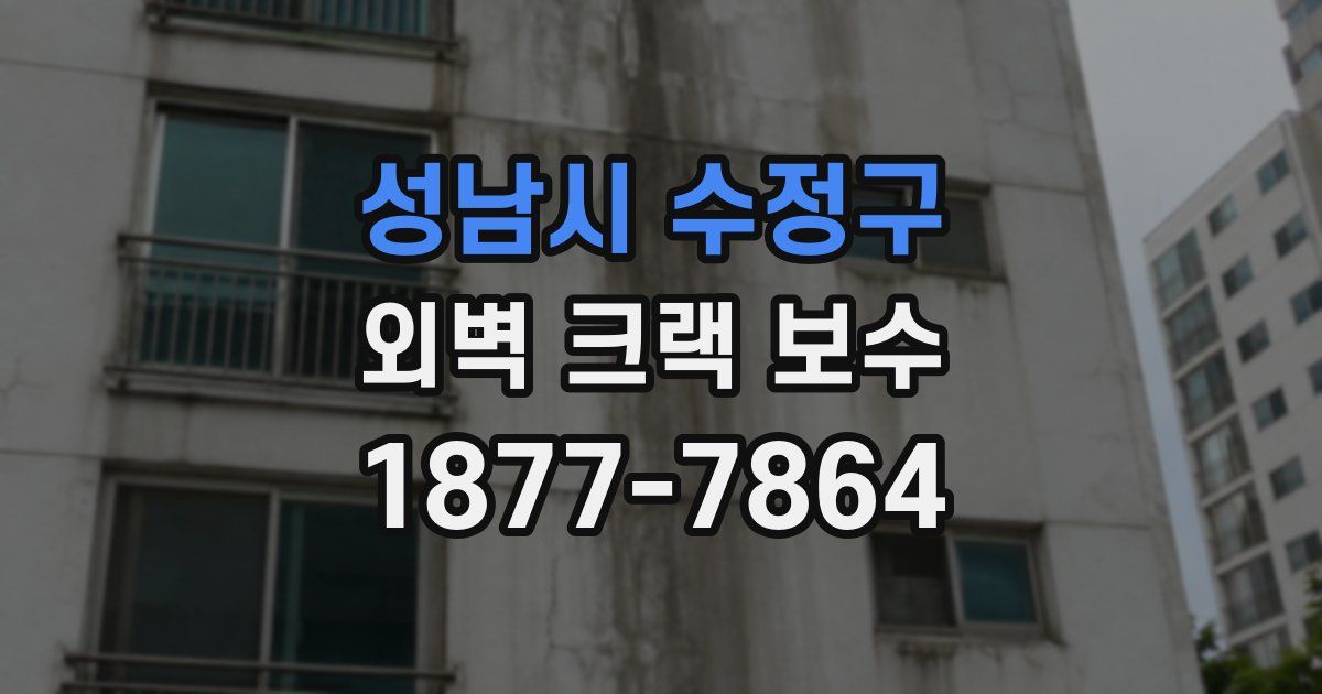 성남시 수정구 외벽 크랙 보수
