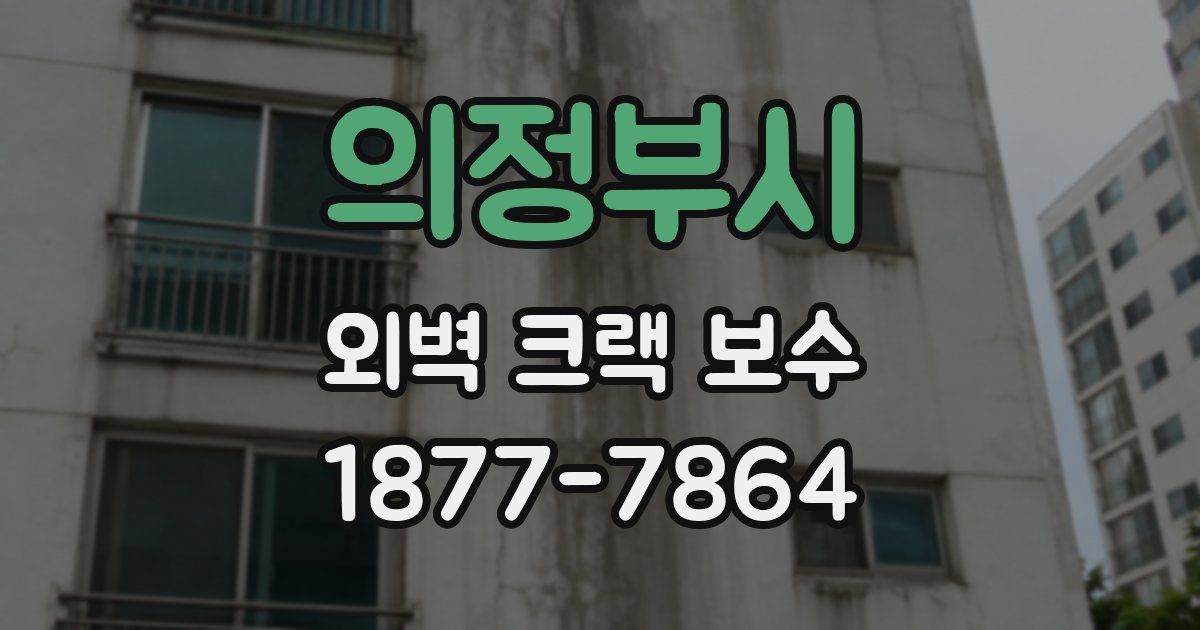 의정부시 외벽 크랙 보수