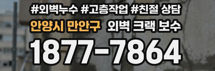 안양시 만안구 외벽 크랙 보수