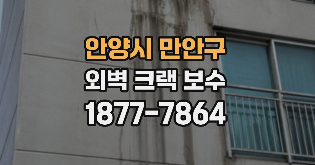 안양시 만안구 외벽 크랙 보수