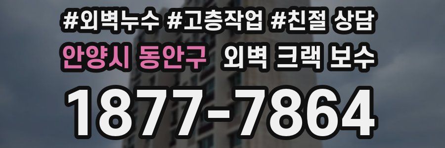 안양시 동안구 외벽 크랙 보수