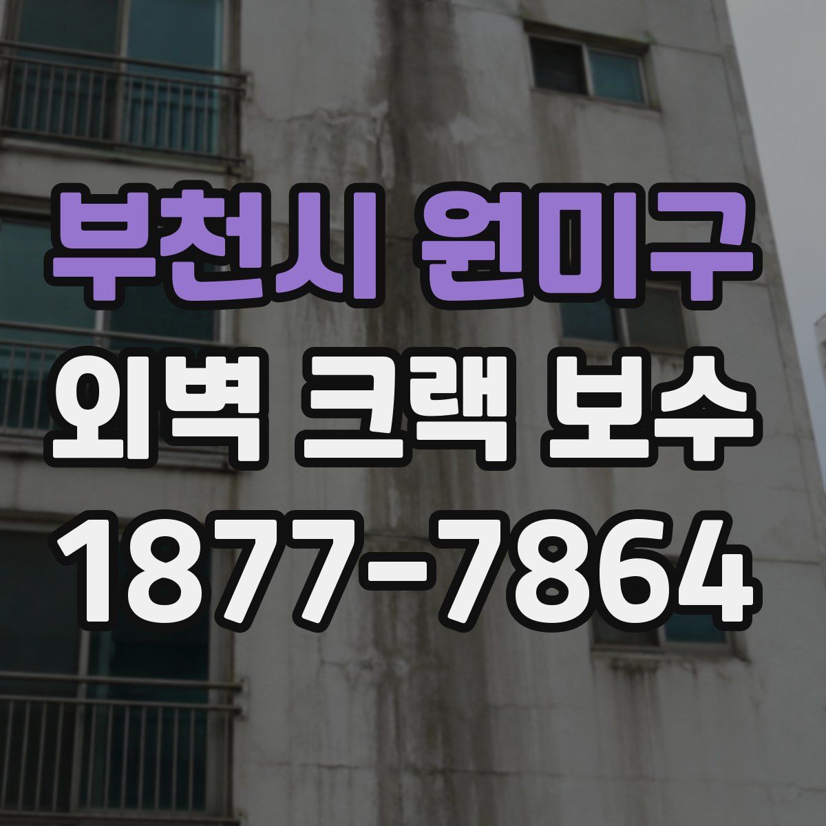 부천시 원미구 외벽 크랙 보수