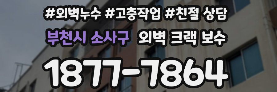 부천시 소사구 외벽 크랙 보수