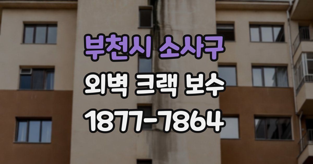 부천시 소사구 외벽 크랙 보수