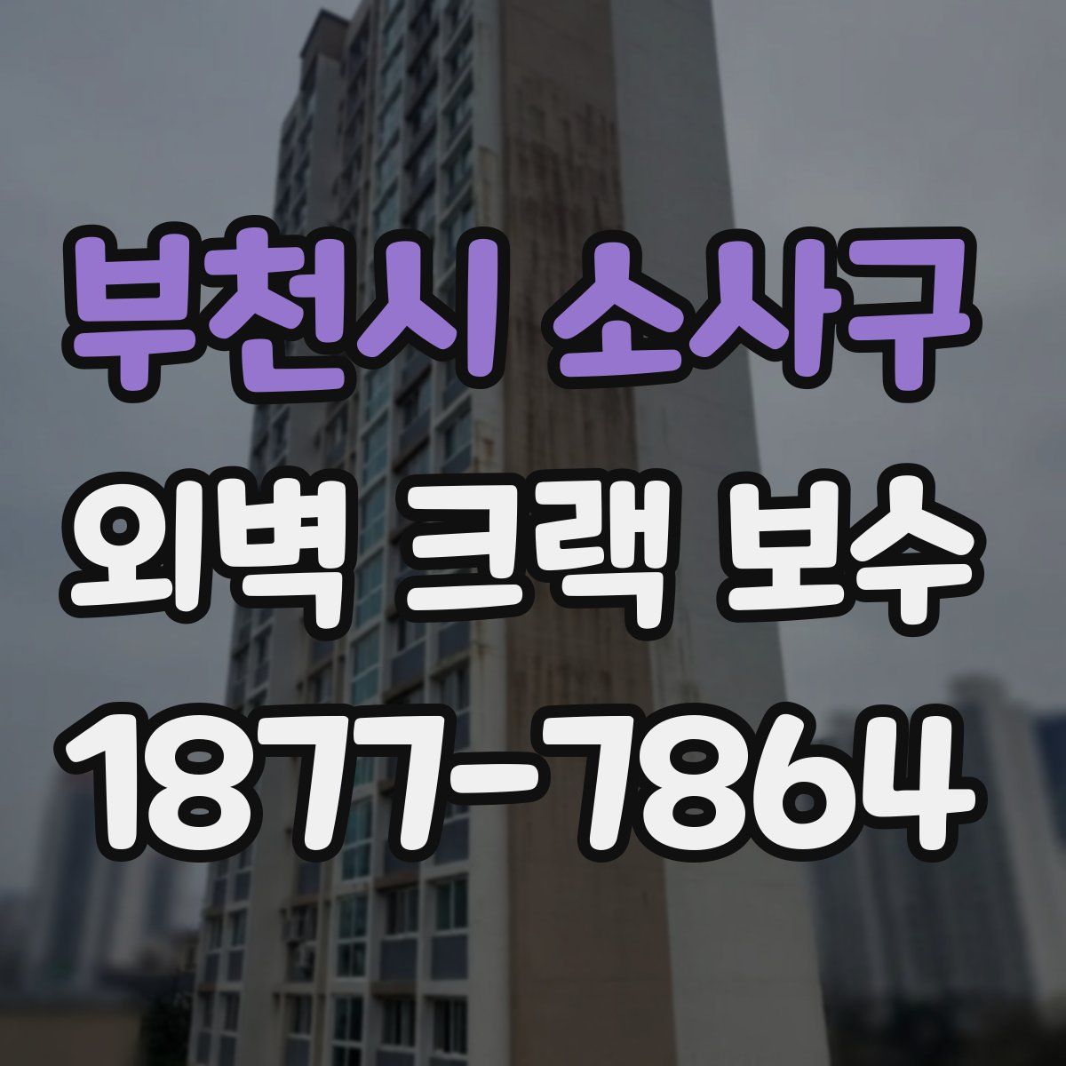부천시 소사구 외벽 크랙 보수