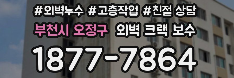 부천시 오정구 외벽 크랙 보수