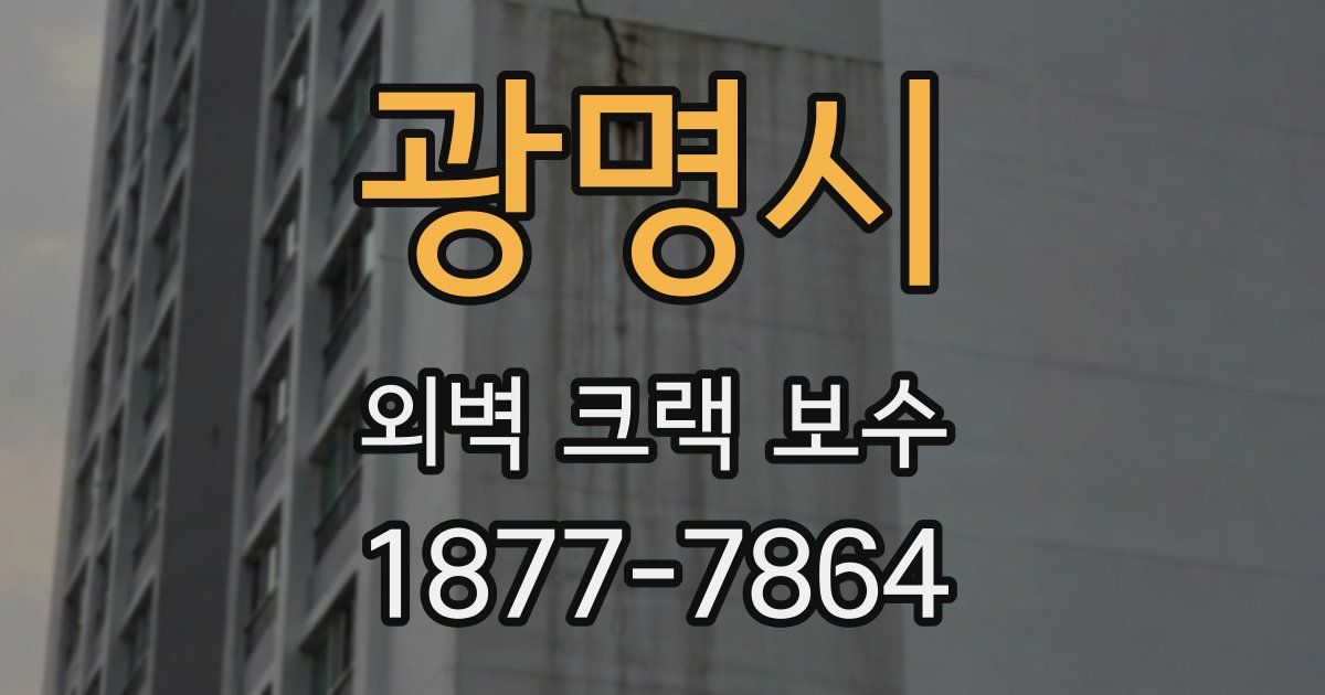 광명시 외벽 크랙 보수