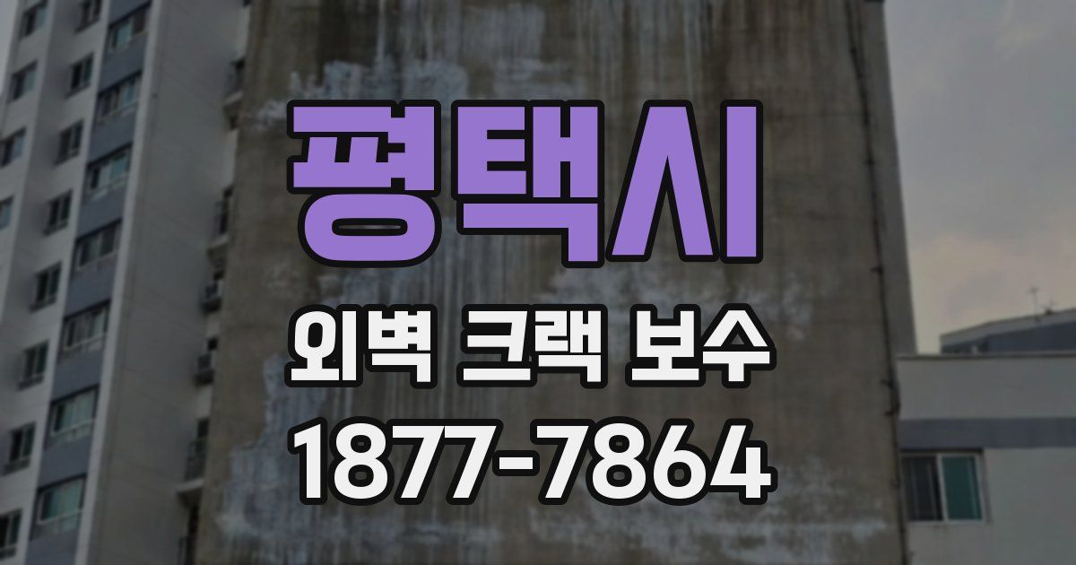 평택시 외벽 크랙 보수