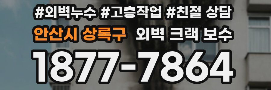 안산시 상록구 외벽 크랙 보수