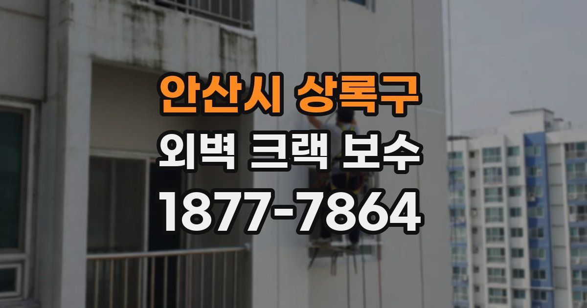 안산시 상록구 외벽 크랙 보수