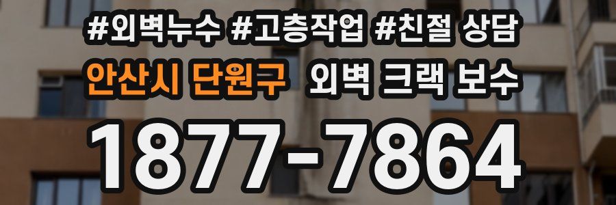 안산시 단원구 외벽 크랙 보수