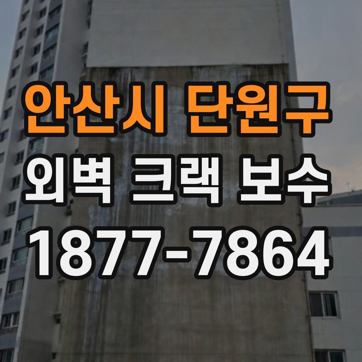 안산시 단원구 외벽 크랙 보수