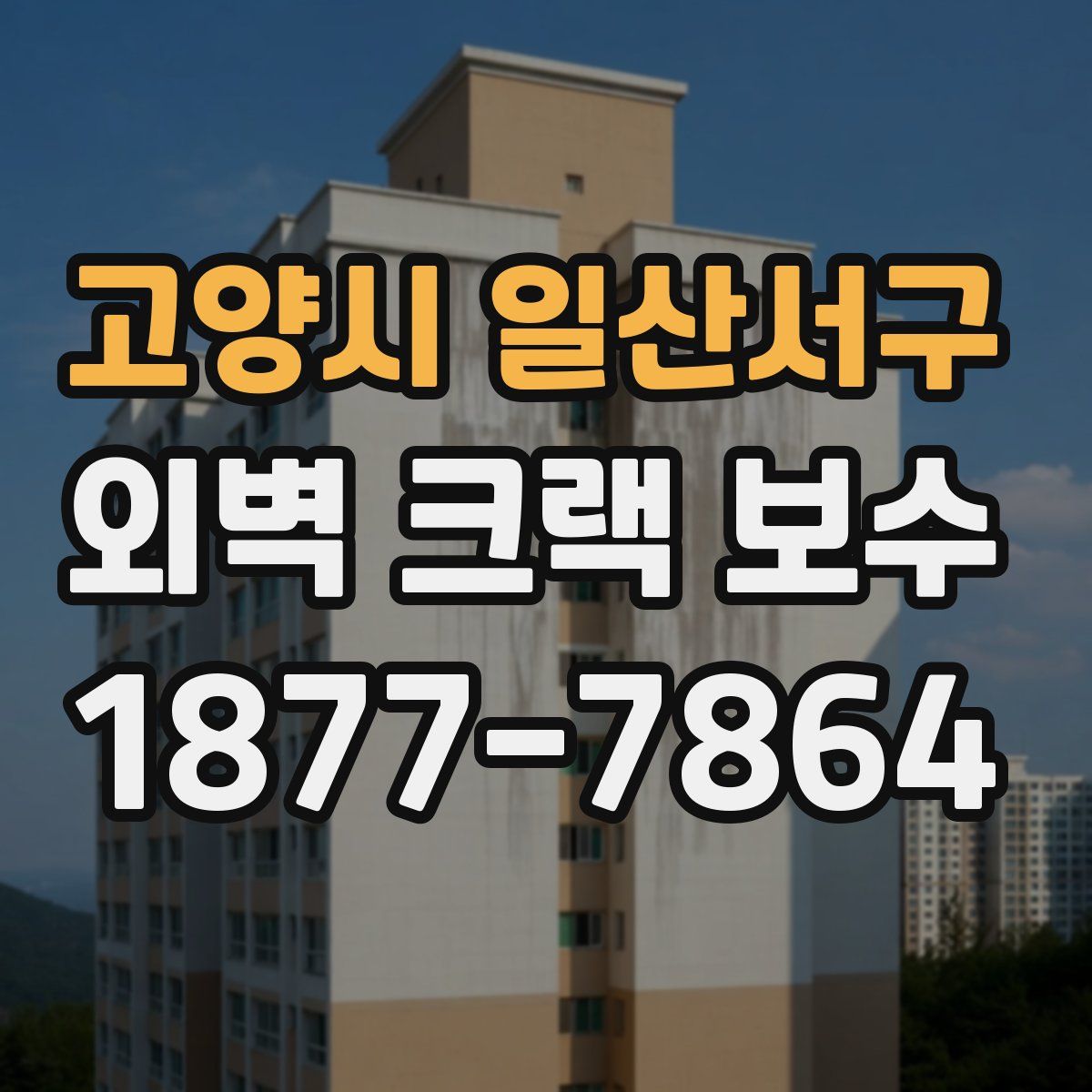 고양시 일산서구 외벽 크랙 보수
