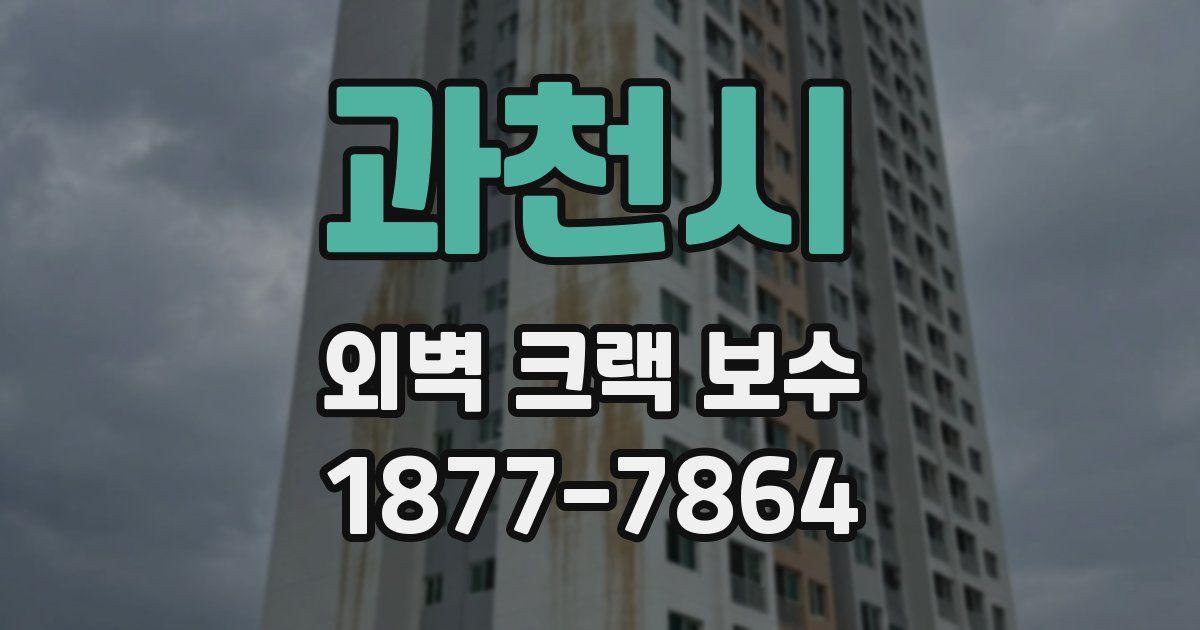 과천시 외벽 크랙 보수