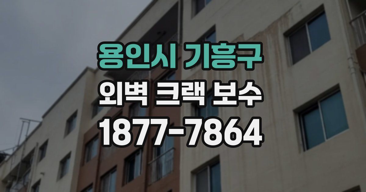 용인시 기흥구 외벽 크랙 보수
