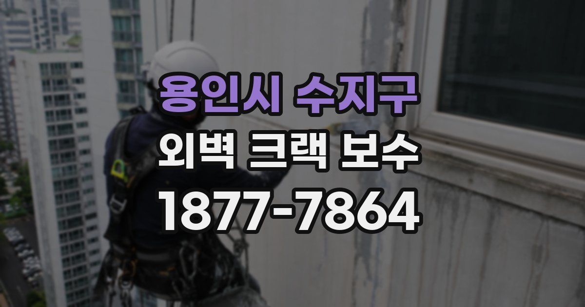 용인시 수지구 외벽 크랙 보수