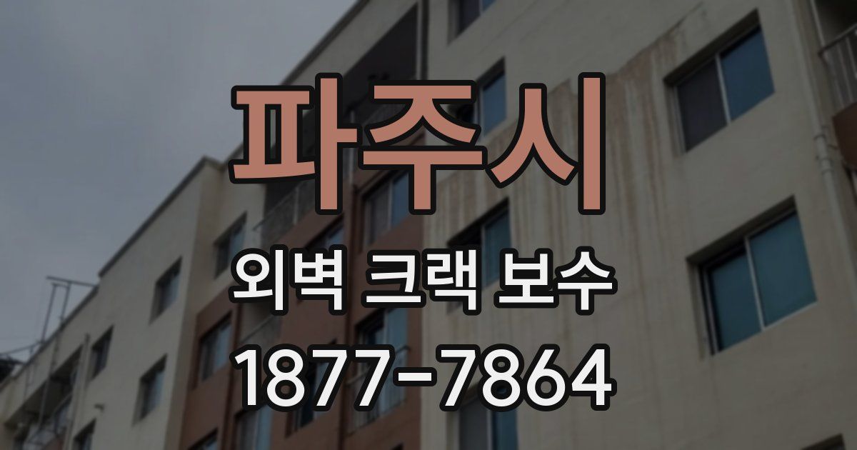 파주시 외벽 크랙 보수