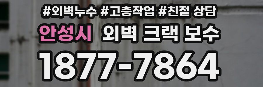 안성시 외벽 크랙 보수