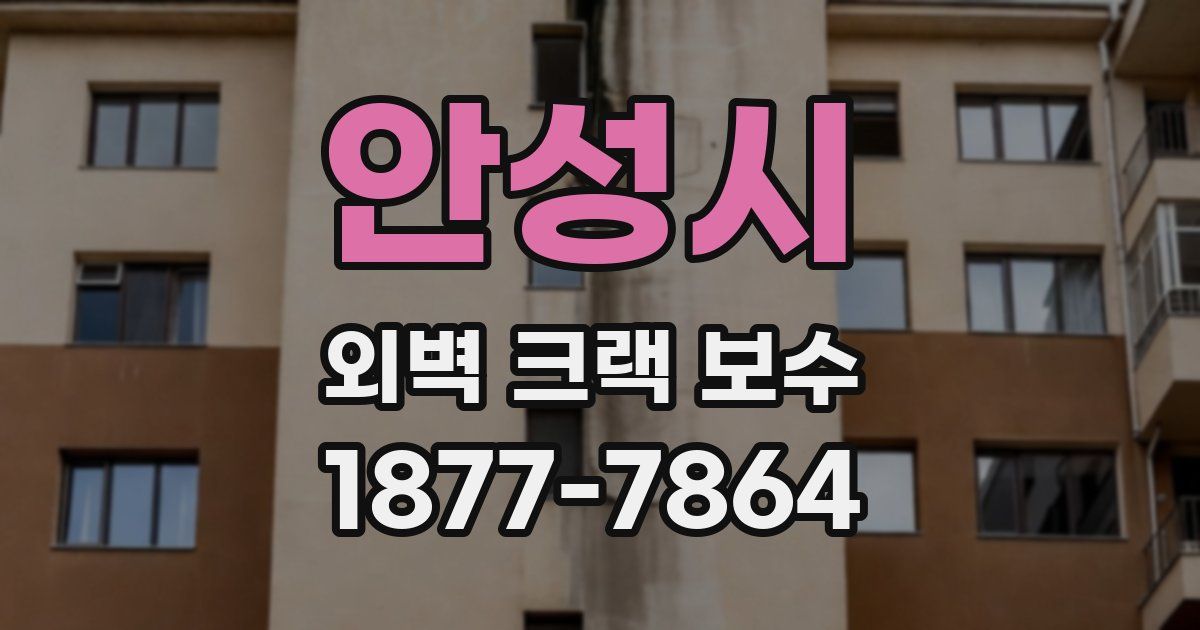 안성시 외벽 크랙 보수