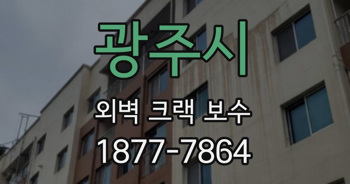 광주시 외벽 크랙 보수