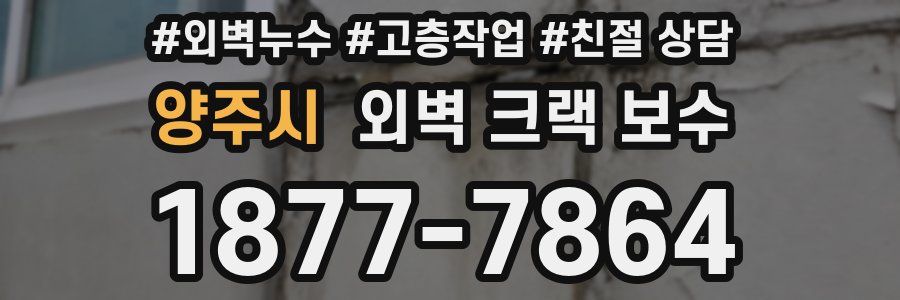 양주시 외벽 크랙 보수