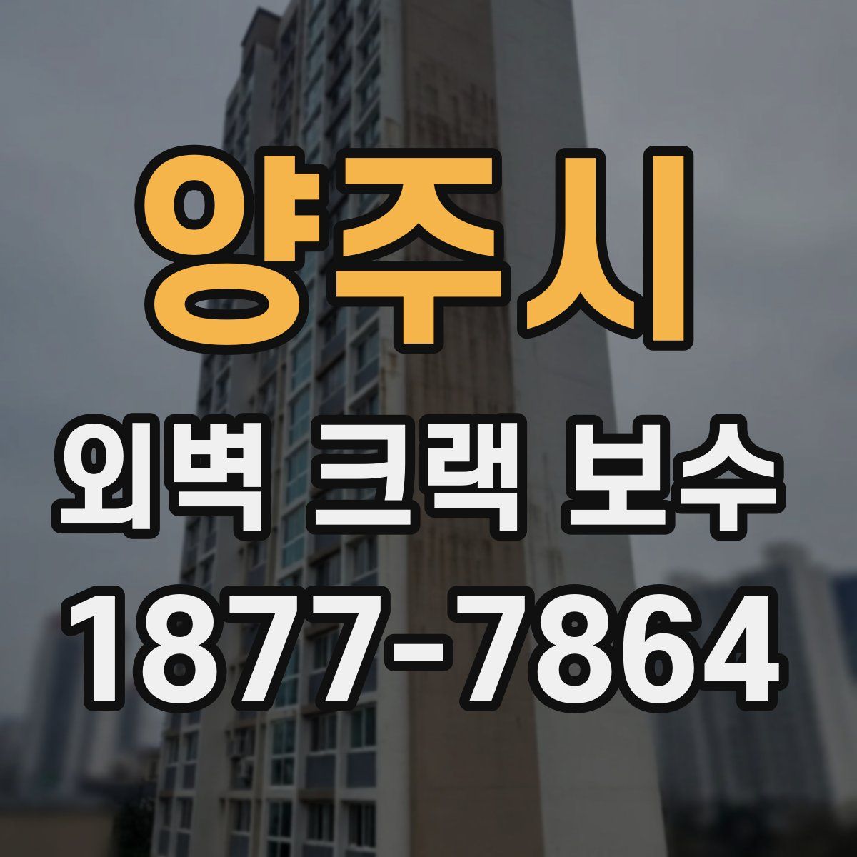양주시 외벽 크랙 보수