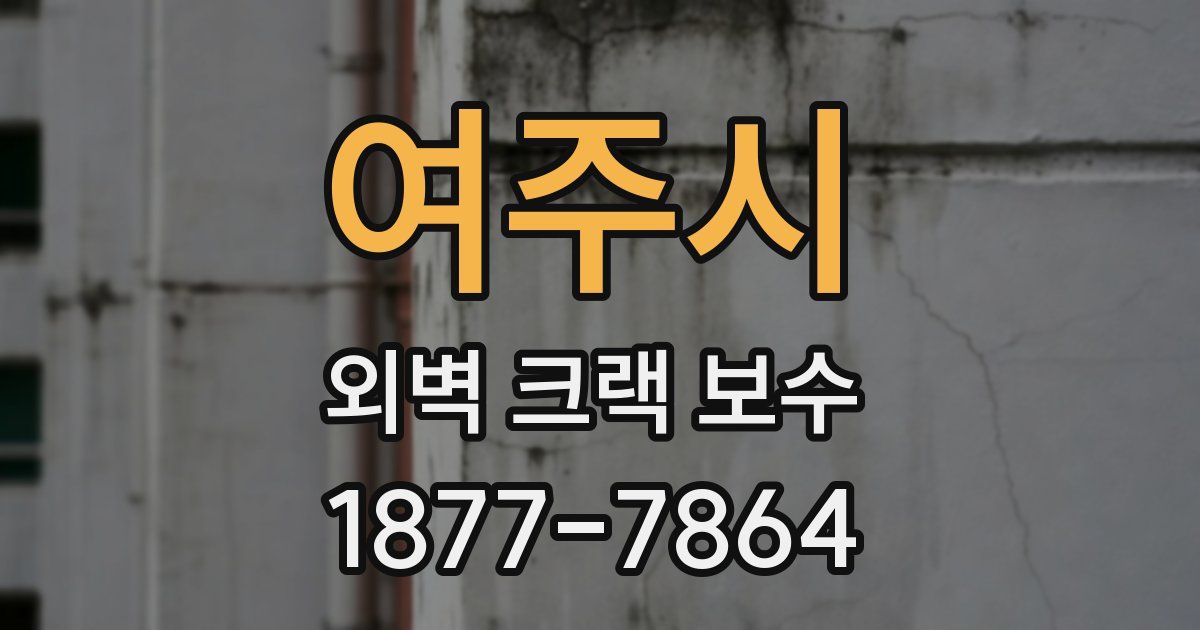 여주시 외벽 크랙 보수