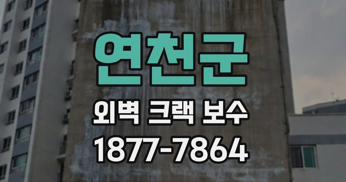 연천군 외벽 크랙 보수