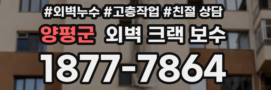 양평군 외벽 크랙 보수