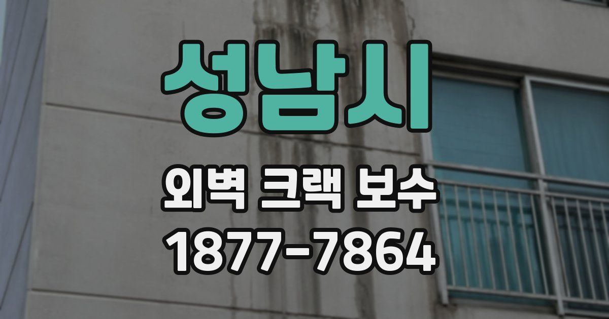 성남시 외벽 크랙 보수