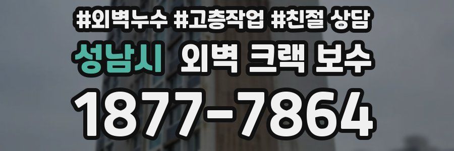 성남시 외벽 크랙 보수