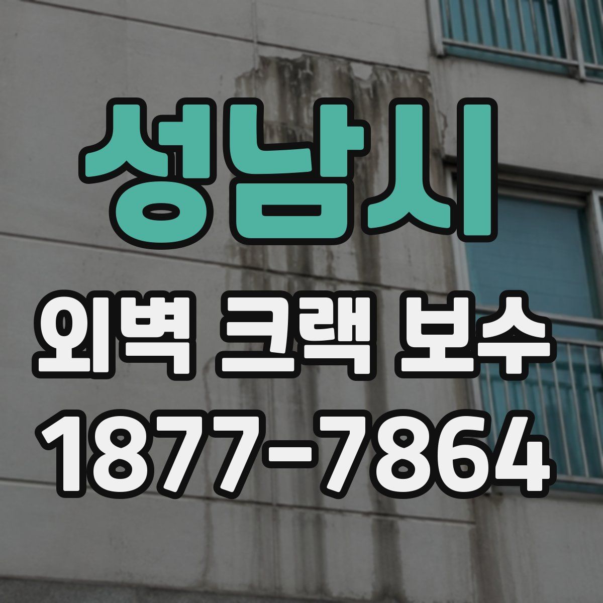 성남시 외벽 크랙 보수