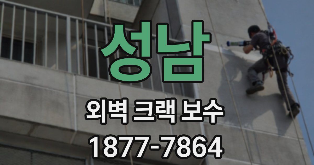 성남 외벽 크랙 보수
