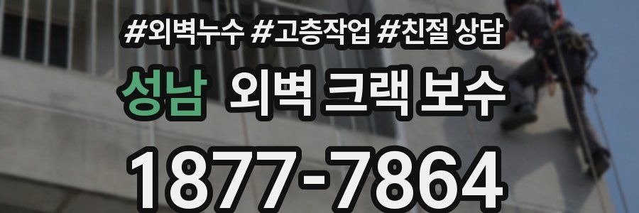 성남 외벽 크랙 보수