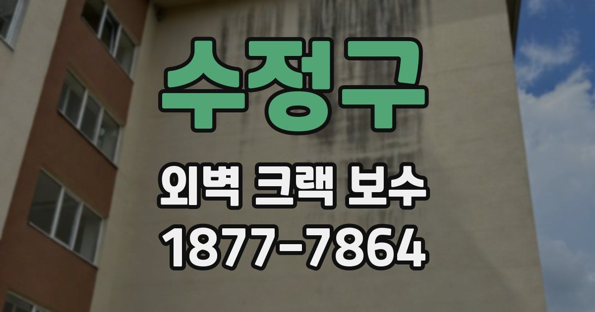 수정구 외벽 크랙 보수