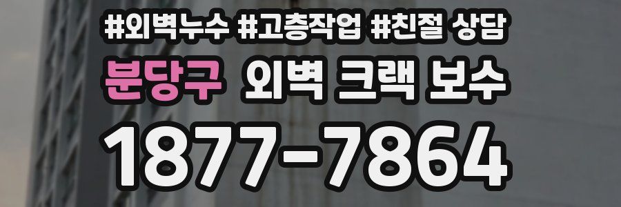 분당구 외벽 크랙 보수