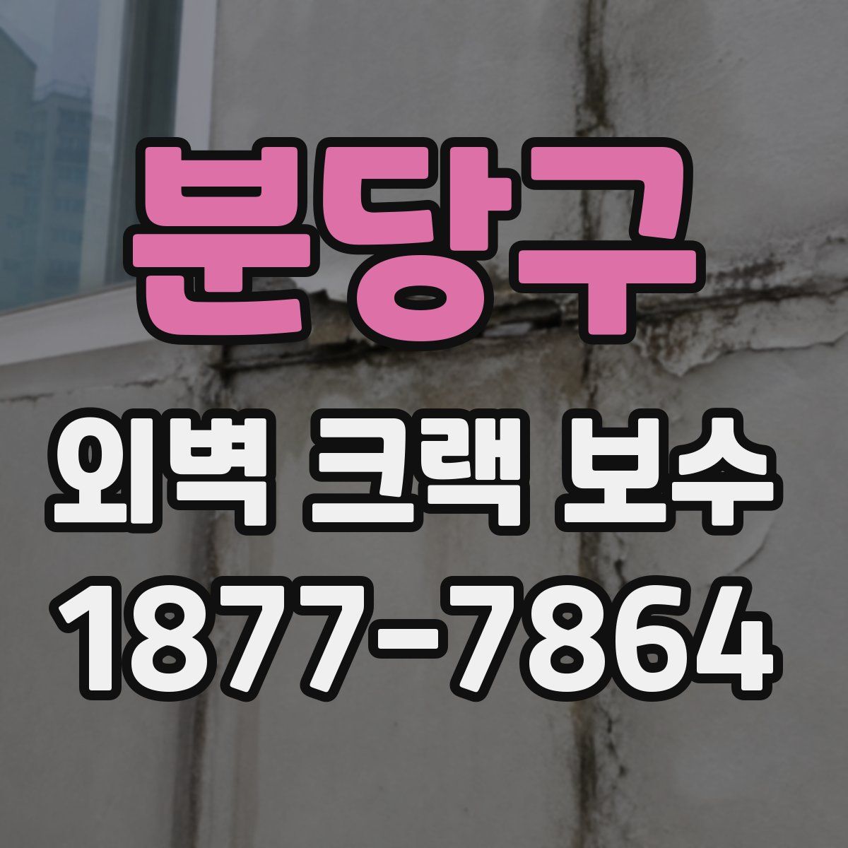 분당구 외벽 크랙 보수