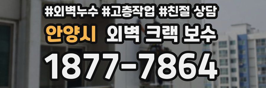 안양시 외벽 크랙 보수