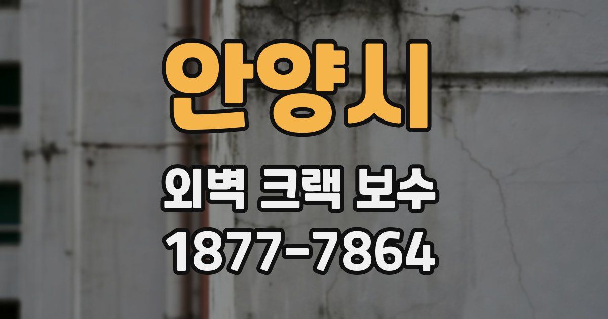 안양시 외벽 크랙 보수