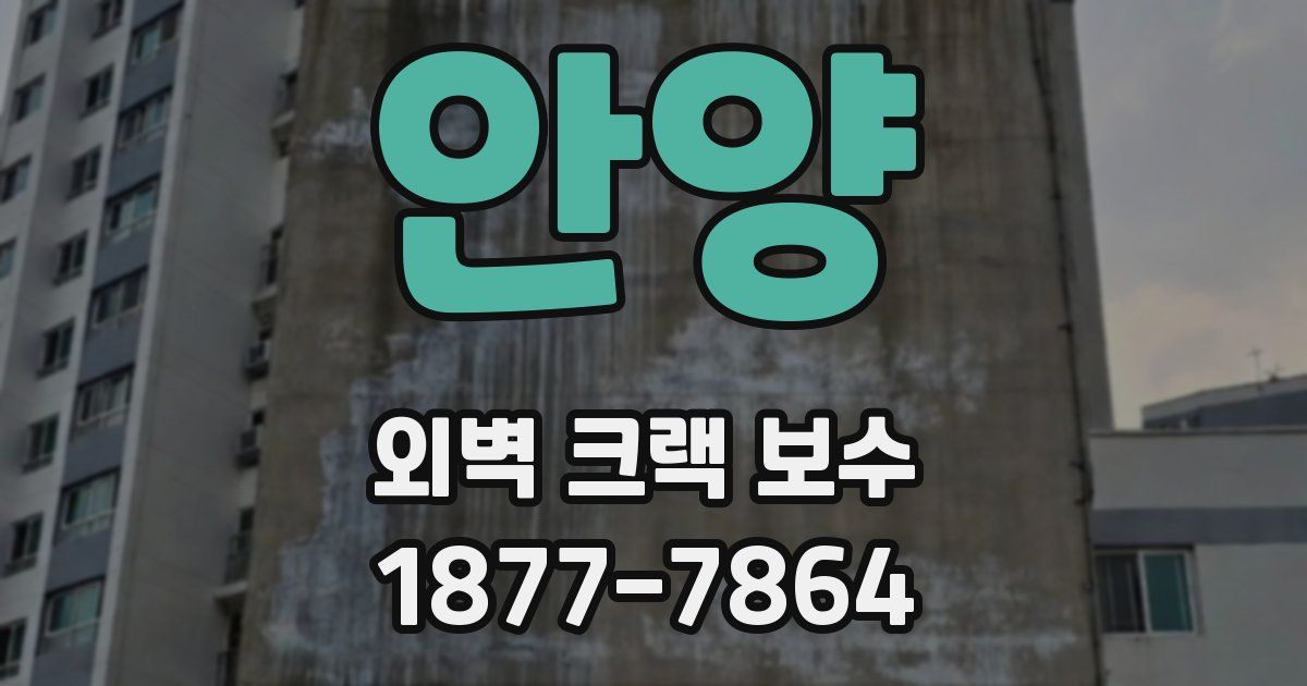 안양 외벽 크랙 보수